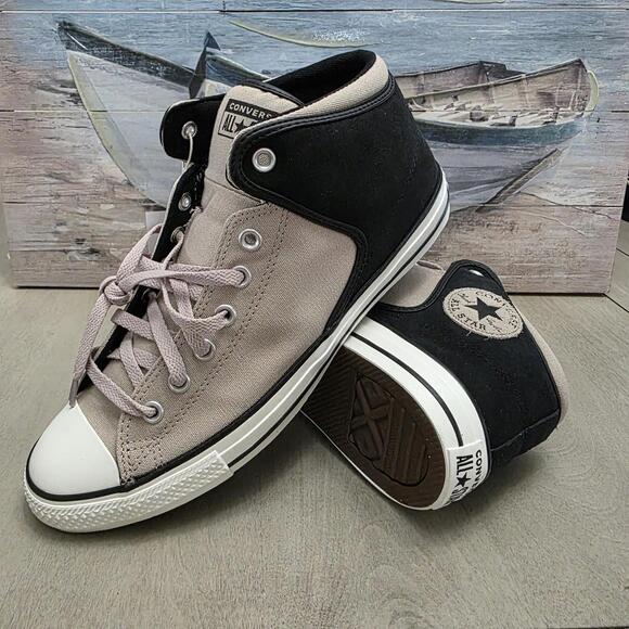 Converse Chuck Taylor All Star High Street Mid Black Tan White Mens 11 - Picture 1 of 6